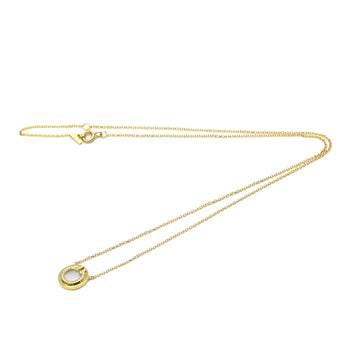 TIFFANY T-circle Diamond Shell Necklace Yellow Gold 18K Diamond Necklace