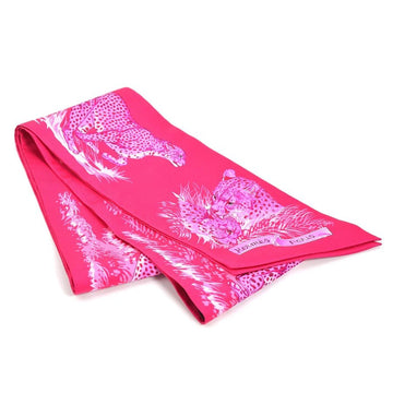 HERMES Scarf Twilly Maxi Slim Silk Magenta Women's r9594f