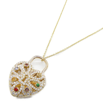 TIFFANY&CO Filigree Heart Multi Necklace Necklace Clear Mulch color K18 [Yellow Gold] Multi stone Clear Mulch color