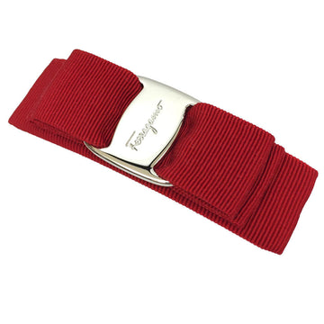 SALVATORE FERRAGAMO Ferragamo Salvatore Vara Ribbon Barrette Hair Red x Ladies