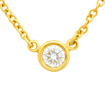 TIFFANY&Co visor yard diamond pendant K18YG necklace Elsa Peretti