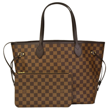 LOUIS VUITTON Neverfull MM Tote Bag Damier Ebene Canvas Threes N41358