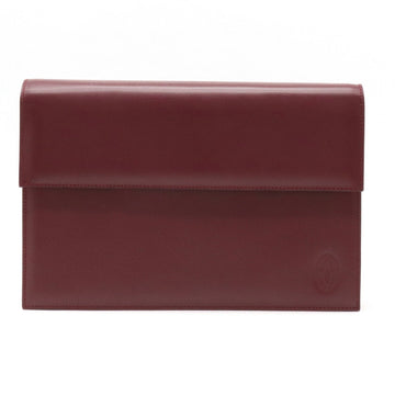 Cartier Mastline Clutch Bag Second Leather Bordeaux Red L1000176