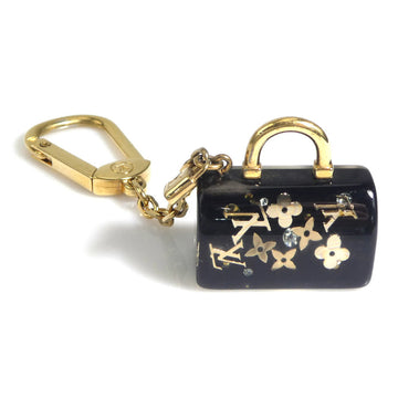 LOUIS VUITTON Charm Keychain Unclusion Portocre Speedy Resin/Metal Black/Gold Unisex M65444