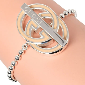 GUCCI Interlocking G Lariat Bracelet Ball Chain Silver 925