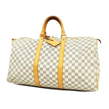 Louis Vuitton Damier Azur M42968 Men,Women,Unisex Boston Bag Damier Azur