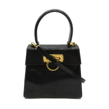 SALVATORE FERRAGAMO Shoulder Bag Black leather