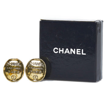 CHANEL earrings gold plated ladies