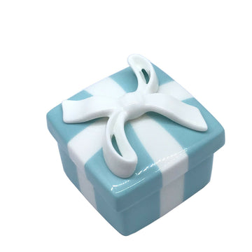 TIFFANY & Co. Blue Box Jewelry Ribbon Pottery Accessory Mini Bow Interior Women's Men's Unisex