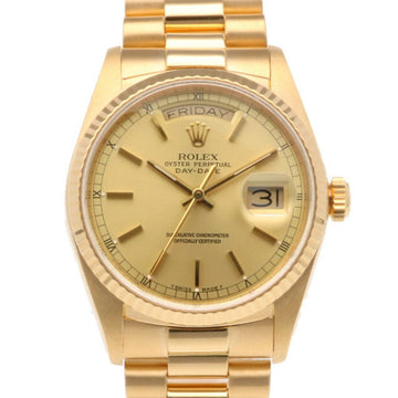 ROLEX Day Date Oyster Perpetual Watch 18K K18 Yellow Gold 18038 Automatic Men's