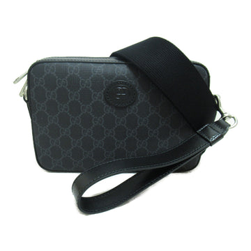 GUCCI Shoulder Bag with Interlocking G Black GG Supreme 70346892THF1000