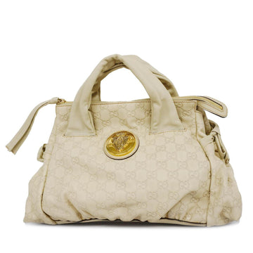 GUCCI Tote Bag ssima Hysteria 197020 Leather Ivory Gold Hardware Women's