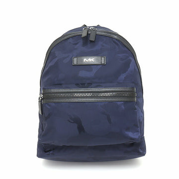 MICHAEL KORS KENT backpack nylon / leather indigo INDIGO blue system camouflage pattern 37S0LKNB2U rucksack