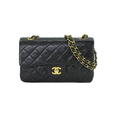 CHANEL Matelasse 23 Chain Shoulder Bag Leather Black A01113 Gold Hardware Vintage