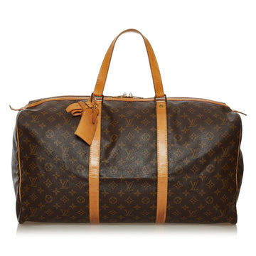 Louis Vuitton Monogram Sax Pull 55 Boston Bag M41622 Brown PVC Leather Ladies LOUIS VUITTON