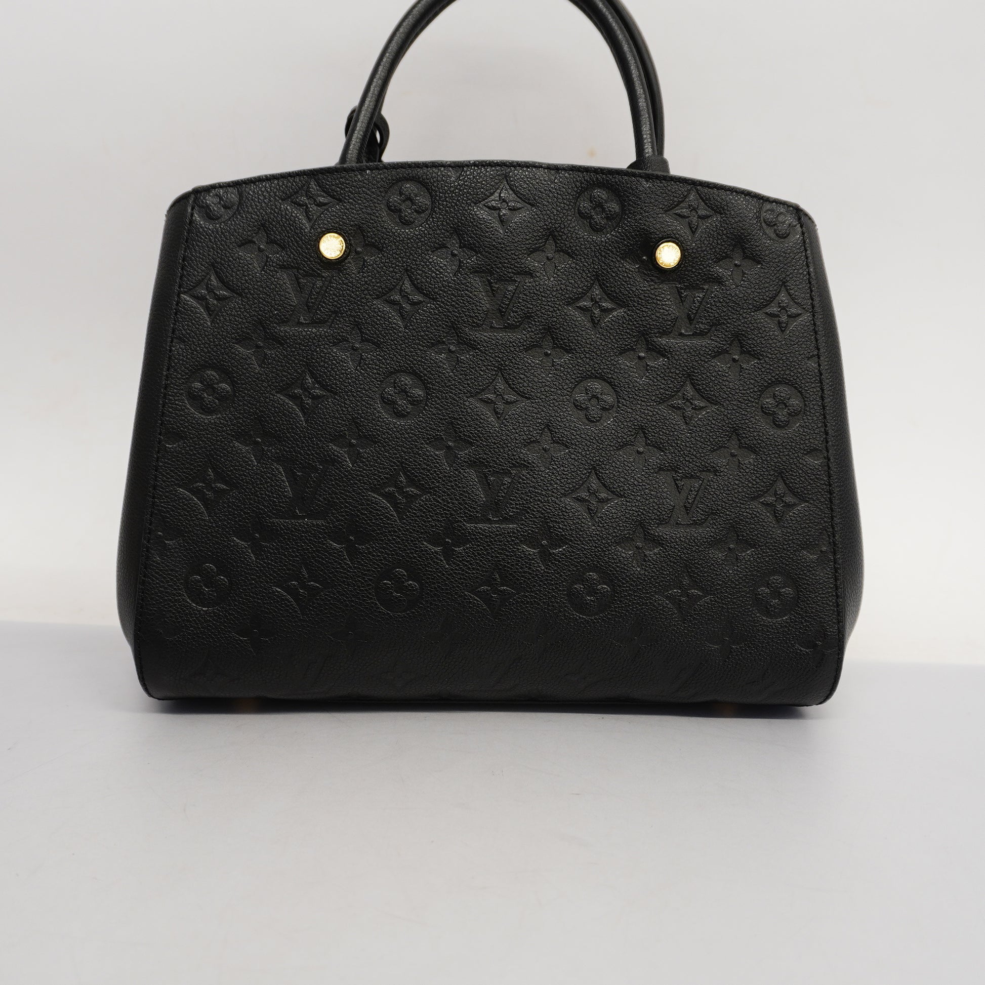 Auth Louis Vuitton Monogram Empreinte Montaigne MM M41048 Women's Handbag  Noir