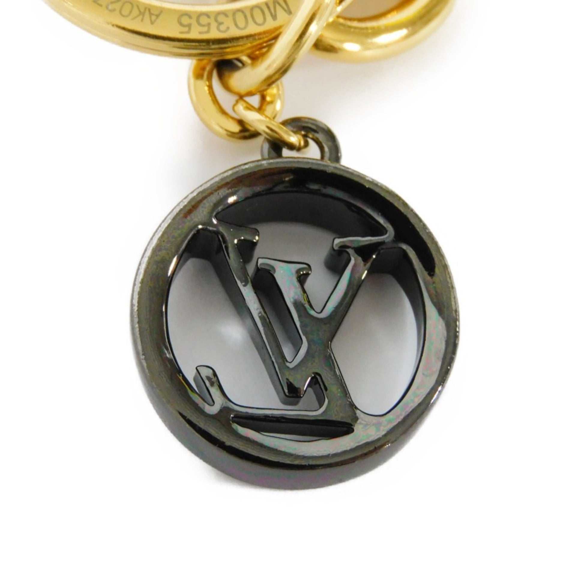 LOUIS VUITTON Keychain Portocle Blossom Dream LV Logo Circle Key Ring  Monograph Flower Gold M00355 Men Women