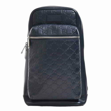 Gucci sima leather body bag navy