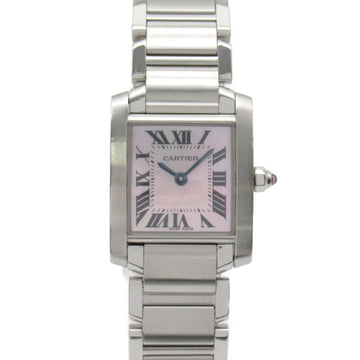 CARTIER Tank Francaise SM Wrist Watch watch Wrist Watch W5128Q3 Quartz Pink Pink shell Stainless Steel W5128Q3