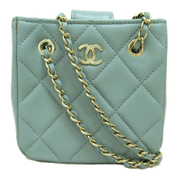 CHANEL ChainShoulder bag Blue Lambskin [sheep leather]