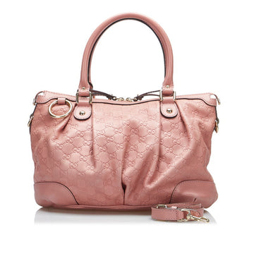 GUCCI Shima Suki Handbag Shoulder Bag 247902 Rose Pink Leather Ladies