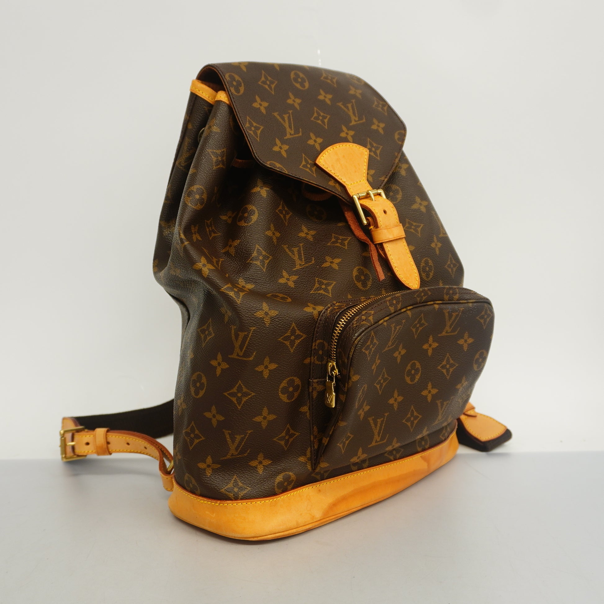 Auth Louis Vuitton Monogram Montsouris GM M51135 Women's Backpack