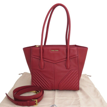 MIU MIUMIU 2Way bag shoulder leather red ladies
