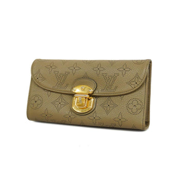 LOUIS VUITTON Trifold Long Wallet Mahina Portefeuil Amelia M58088 Opal Ladies