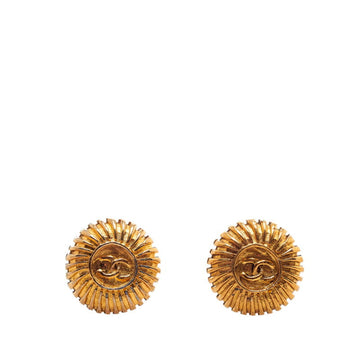 Chanel coco mark earrings gold plated ladies CHANEL