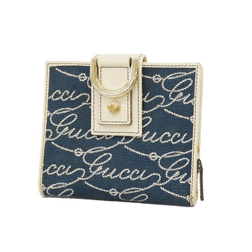 Gucci bifold wallet 154255 canvas navy