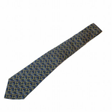 CHANEL Coco tie navy system golf club pattern silk brand accessory men's