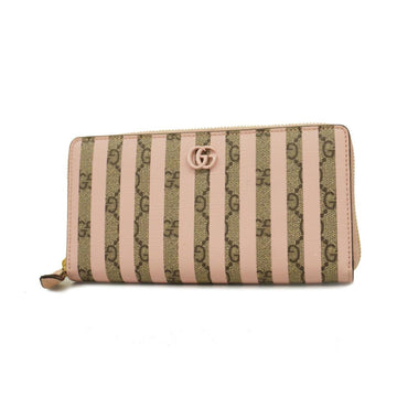 GUCCI long wallet GG Marmont Supreme 701488 pink beige gold hardware ladies