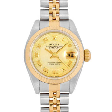 Rolex Datejust 79173NRD No. Y Stainless Steel YG Ladies Watch Automatic Yellow Shell Milliard Roman