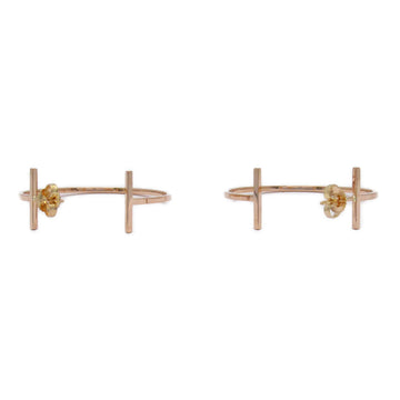 TIFFANY&CO T-wire hoop Pierced earrings Pierced earrings Gold K18PG[Rose Gold] Gold