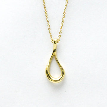 TIFFANY Open Teardrop Necklace Yellow Gold [18K] No Stone Men,Women Fashion Pendant Necklace [Gold]