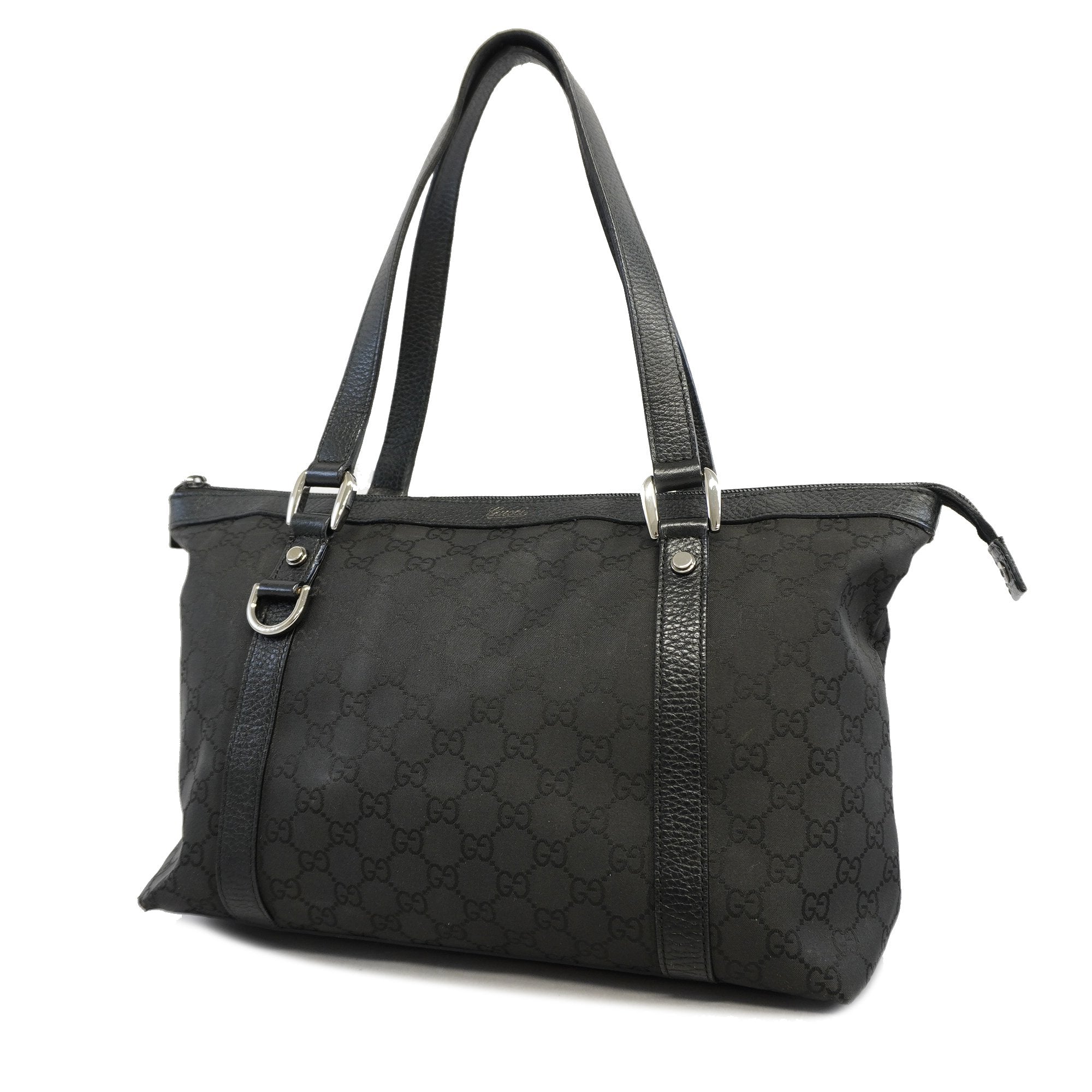 Gucci Tote Bag 268640 Nylon Canvas Black