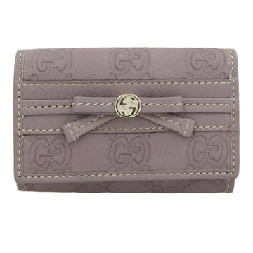 GUCCIsima Leather 6 Row Key Case 257007 Purple Ladies