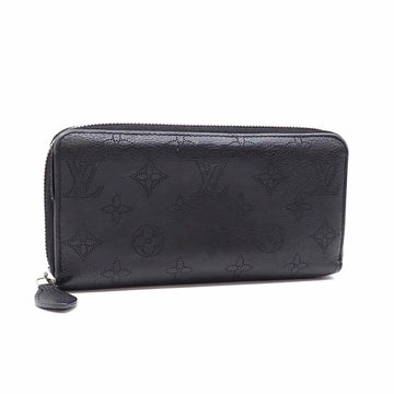 LOUIS VUITTON Round Long Wallet Mahina Zippy Women's M61867 Noir Black Punching