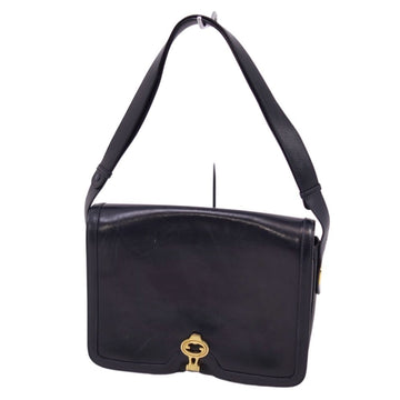 GUCCI bag shoulder calf leather ladies navy