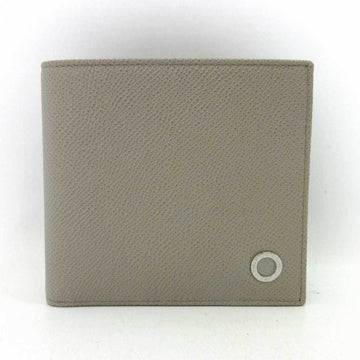 BVLGARI product wallet man mini bi-fold graige square men's grain calf leather 292021