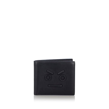 Fendi Face Folio Wallet 7M0169 Black Leather Ladies FENDI