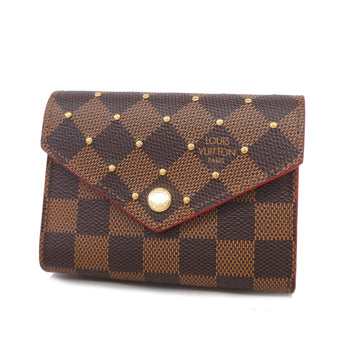 Louis Vuitton Trifold Wallet Damier Portefeuille Victorine N41659 Red