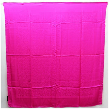 YVES SAINT LAURENT Large Shawl Stole Silk Rose Pink 116 x 112 cm Ladies Paper