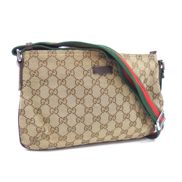 GUCCI Shoulder Bag Ladies Beige GG Canvas 189749 Sherry Webbing Line