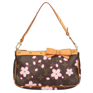 Louis Vuitton Cherry Blossom Pochette Accessoire Monogram Pouch Canvas Women's