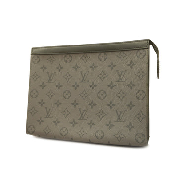 Louis Vuitton Monogram Eclipse Reverse Pochette Voyage MM Pouch Clutch Bag