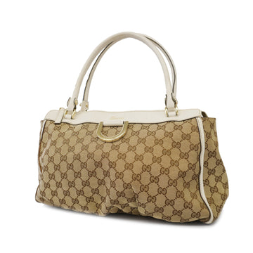 GUCCIAuth  189831 Women's GG Canvas Tote Bag Beige,Gold