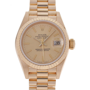 ROLEX Datejust 69178 Ladies YG watch self-winding champagne dial