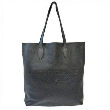 BURBERRY Embossed Leather Tote 4057878 Women,Men Leather Tote Bag Black