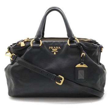 PRADA BN2324 Women's Leather Shoulder Bag,Tote Bag Black,Nero